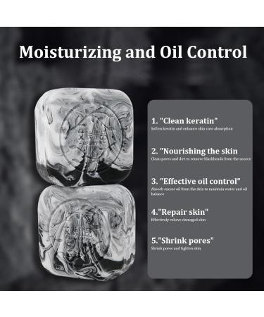 XUEYEGONGJI 2Pcs Charcoal Soap 100g Volcanic Clay Face Soap For Acne Natural Ingredients Black Soap Charcoal Soap Bar Oil Control Mostuizer Face Soap For Acne - Buy Online on GoSupps.com