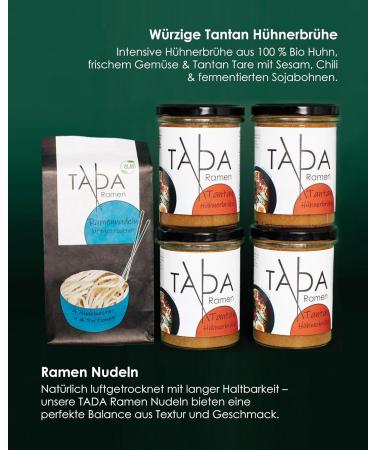 Tada Tantan Ramen Set - Spicy Hot Broth & Noodles (4x350ml) | Quick Prep No Additives Authentic Flavor - Buy Online on GoSupps.com