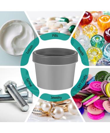 FoldTier 30 Set Gray PP plastic Refillable Cosmetic Cream Jars with Lids and Spoons 3.4oz/100ml Leakproof Travel Containers for Lotion Face Makeup Beauty Products - Buy Online on GoSupps.com
