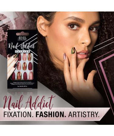 Ardell Nail Addict - Red Cat Eye | 24 Press-On Artificial Nails with Glue & File | Long Tips for Beautiful Fingernails - Buy Online on GoSupps.com
