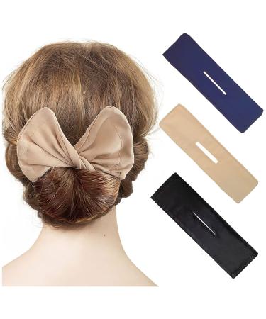 3 Pieces Hair Bun Maker Deft Bun for Hair Twister  Flexible Donut Hair Bun  Lazy Hair Curler Bun Clips  Fashion French Hairstyle  Hair Accessories for Women & Girls Kids (Black  Navy  Khaki) 3 PCS (Black  Navy  Khaki) - Buy Online on GoSupps.com