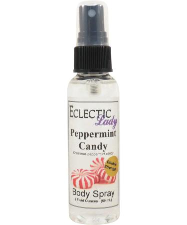Peppermint Candy Body Spray (Double Strength) 2 ounces Body Mist for Women with Clean Light & Gentle Fragrance Long Lasting Perfume with Comforting Scent for Men & Women Cologne with Soft Subtle