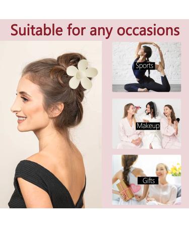 8 PCS Large Flower Hair Claw Clips for Thick + Thin Hair | Matte Square Jaw Clips for Women - Nonslip + Neutral Design - Buy Online on GoSupps.com