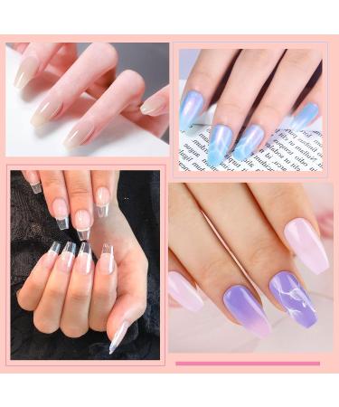 Ysuvin 240PCS Transparent Nail Tips - 12 Sizes Short Square & Round - Perfect for Technicians & Manicure Salons - Buy Online on GoSupps.com