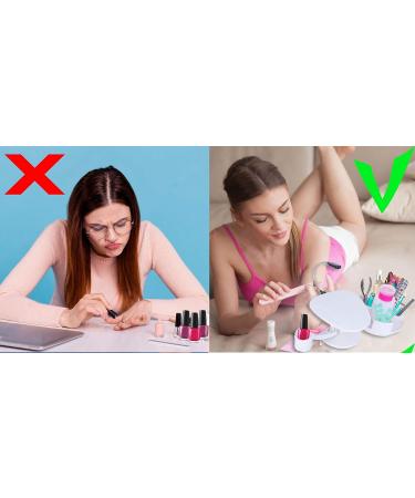 STYLIKA Nail Polish Stand with Multi-Angle Hand Rest - Manicure Pedicure Tool for Gel Polish Bottles - Home Salon Studio Accessory - Buy Online on GoSupps.com