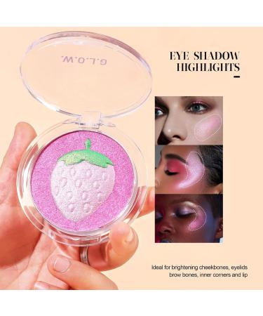 Highlighting Powder - Sculpting Illuminating Shimmer Makeup Powder 4 Shades for Multi-Use Eyes Cheeks Brows Lips 0.22OZ/9g (04#Banana) - Buy Online on GoSupps.com