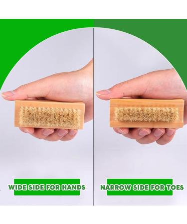 Buy PIZSIET 5-Piece Wood Nail Brush Set | Double-Sided Hand Brushes for Manicure & Pedicure - International Shipping Available - Buy Online on GoSupps.com