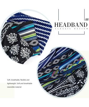 Zoestar Boho Headscarf Set - Stylish Striped Twisted Bandeau Hair Wraps for Women & Girls (3 Pieces) | Vintage Hair Accessories - Buy Online on GoSupps.com