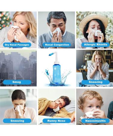 Nasendusche Set - 300 ml Neti Pot for Sinus Rinsing | Nose Rinse Kit & Salt Water Solution - Buy Online on GoSupps.com