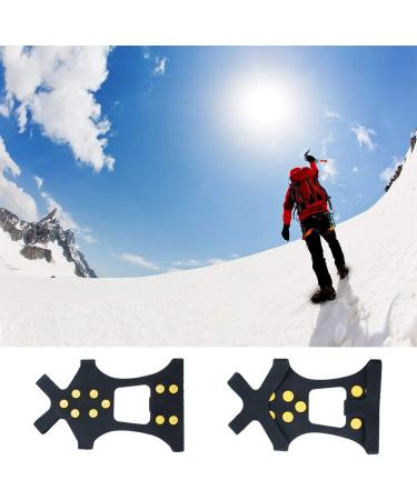OuterStar Ice & Snow Grips Traction Cleats - 10 Stud Crampons for Shoes/Boots - Anti-Slip Rubber Spikes - Slip-On Stretch Footwear - Large Size - W 10-13/M 8-11 - Extra 10 Studs Included - Buy Online on GoSupps.com