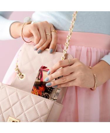 Travel Lipstick Organizer Case - Portable Makeup Bag with Mirror | Autumn Leaves Design - Shop Now - Buy Online on GoSupps.com