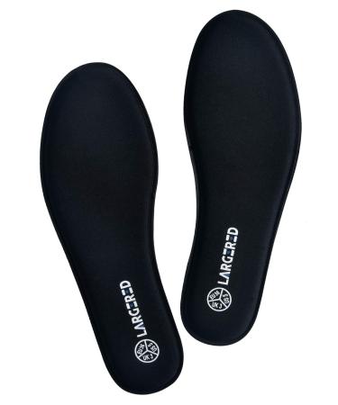 Largred memory foam insoles for women men's shoe inserts for hiking shoes sneakers work shoes sneakers running shoes and sports shoes comfort soft foam soles size 36-46 43 memory foam-black1