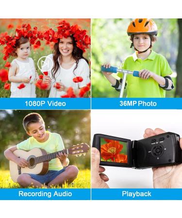 Heegomn Video Camera Camcorder 2.7K 36MP Vlogging Digital Recorder with 2.8 LCD - Perfect for YouTube, TikTok, Teens & Beginners - Buy Online on GoSupps.com