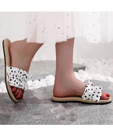 Buy HSYHKDSY Fashionable Slides - Elegant Glittering Flat Sandals for Women | Comfortable Summer Shoes | Vacation Essential S51133 White 5.5 UK - Buy Online on GoSupps.com