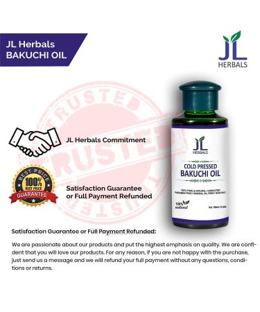 Bakuchi Oil 100ml (3.5 fl.oz) | 100% Pure Psoralea corylifolia | Cold Pressed | External Use - Buy Online on GoSupps.com