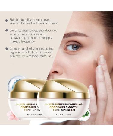 Moisturizing Brightening Concealer Toner Cream Brightening Toner Cream for All Skin Types 3 in 1 Moisturizing Makeup Cream Skin Whitening Cream (2pcs) - Buy Online on GoSupps.com