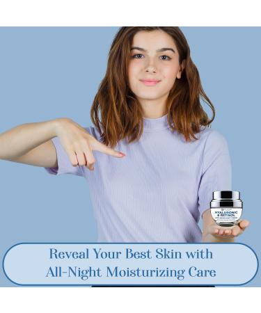 Hyaluronic Acid & Retinol Face Moisturizer | Anti-Aging Night Cream for Wrinkles & Fine Lines | Cruelty-Free Korean Skincare for All Skin Types - Buy Online on GoSupps.com