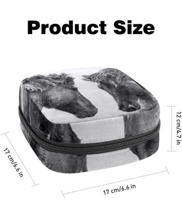 Vintage Horse Print Period Bag | Sanitary Napkin Storage & Makeup Travel Pouch - Buy Online on GoSupps.com