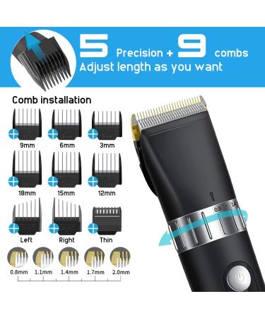 Professional Cordless Hair Clippers for Men - USB Rechargeable & Waterproof - Buy Online on GoSupps.com