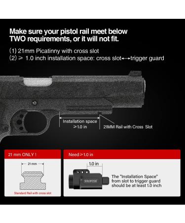 SOLOFISH 500lm Pistol Laser Light Combo Green/Blue Laser Beams - Glock 17 19 Compatible - Buy Online on GoSupps.com