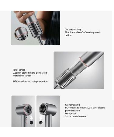 1600W Ionic Hair Dryer 110000RPM High Speed Negative Ion Hair Dryer for Home (US Plug 110V) - Buy Online on GoSupps.com