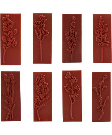 Dizdkizd 8-Piece Plant and Flower Wooden Rubber Stamp Set for DIY Crafts and Scrapbooking - Buy Online on GoSupps.com