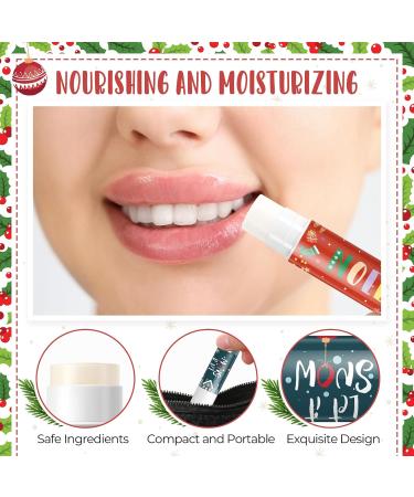 Lounsweer 12 Set Christmas Lip Balm Bulk Gifts Adult Christmas Party Favors Xmas Ball Style Lip Balm for Party Staff Coworker - Buy Online on GoSupps.com