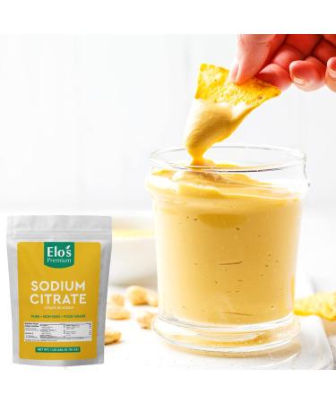 Sodium Citrate (1lb) by Elo s Premium |100% All-Natural Food Grade Emulsifier and Preservative| Packaged In Canada| Used As Emulsifier Flavor Additive and Preservative| Non-GMO Kosher and Halal Friendly Gluten Free| Make Cheese Sauces Club Soda Gravy and  - Buy Online on GoSupps.com