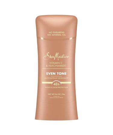 SheaMoisture Antiperspirant Deodorant Stick Even Tone Vitamin C & Niacinamide for 48HR Sweat & Odor Protection with No Parabens & No Mineral Oil 2.6 oz