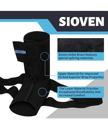 Ankle Brace for Sprains & Support - Compression Sleeve for Men & Women | Stabilize Achilles Tendonitis Running & Basketball (Large - Buy Online on GoSupps.com