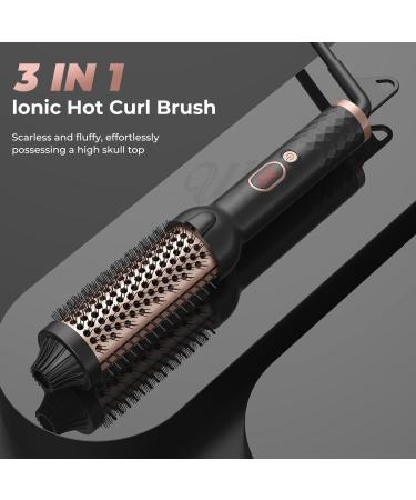 Buy Thermal Brush | 1.5" Heated Round Brush Curling Iron with Ceramic Tourmaline & PTC Heater - Detachable & Travel-Friendly - Buy Online on GoSupps.com