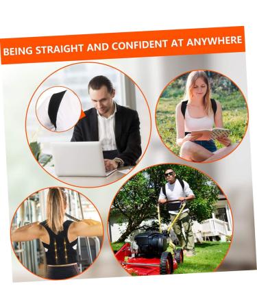 Hunchback Belt Straightener Brace - Winter Waist Support & Heating Pad for Posture Cramps & Comfort | Black Orthotics for Students & Households - Buy Online on GoSupps.com