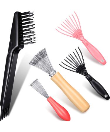 5 Pieces Comb Cleaner Tool Set Hair Brush Cleaner Rake Comb Cleaning Brush Remove Comb Embedded Tool for Removing Hair Dust Different Combs Home and Salon Use - Buy Online on GoSupps.com