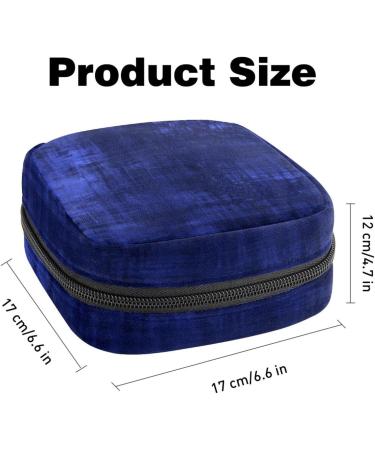Menstrual Pad Bag with Zipper | Ladies Napkin Pouch & Tampons Collection Bag for Women & Girls - Blue Background - Buy Online on GoSupps.com