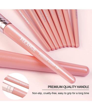 MAANGE 20Pcs Premium Synthetic Makeup Brush Set with Gift Box in Pink - Ideal for Foundation, Face Powder, Blush, and Concealers - Buy Online on GoSupps.com