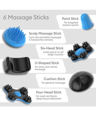 GENIANI Cordless Deep Tissue Massager - Handheld Electric Massager for Full Body Pain Relief - Percussion Therapy for Neck, Shoulders, Back, Legs, and Feet (Blue) - Buy Online on GoSupps.com
