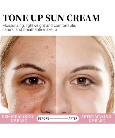 Face Sunscreen Cream Spf 30+ Sunscreen & Makeup Primer & Highlighter In One Moisturizing Suncream For Sensitive Skin Ultra Light Uv Protetion 28g - Buy Online on GoSupps.com