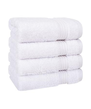 Cotton Paradise Washcloths for Bathroom, 13 x 13 Inch 100% Turkish Cotton Towels Soft Absorbent Luxury Washcloths, Small Hand Face Towels, White Washcloths Washcloth Set Snow White
