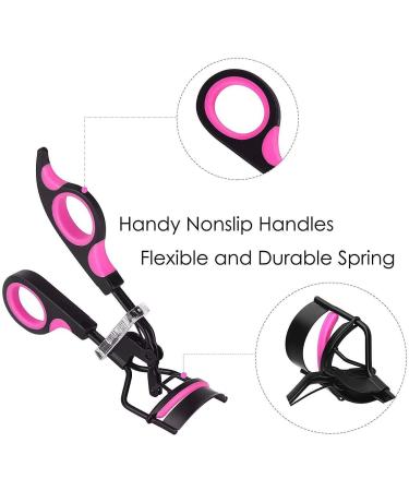 Professional Eyeline Pliers & Eyelash Comb Set | Eyebrow Tweezers & 10 Replacement Silicone Pads | Perfect Curved Eyelashes for Women (Black) - Buy Online - Buy Online on GoSupps.com