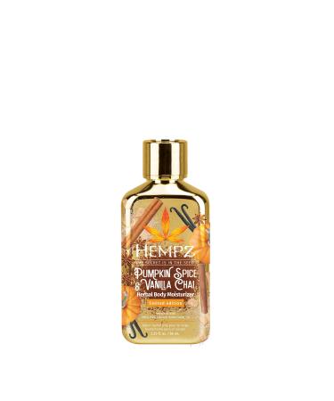 HEMPZ Body Lotion Limited Edition - Pumpkin Spice & Vanilla Chai Daily Moisturizing Cream Shea Butter Hand and Body Moisturizer - Hemp Lotion - Skin Care Products Hemp Seed Oil - Mini 2.25 oz. 2.25 Fl Oz (Pack of 1)