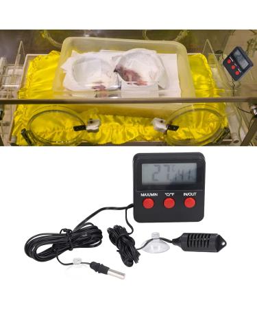 Humidity Temperature Sensor Accurate Small Real Time Display Electronic Thermometer Hygrometer Light Digital with External Probe for Pet for Reptile - Buy Online on GoSupps.com