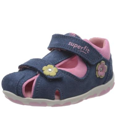 Superfit Girl's Fanni Sandals 7 UK Child Blue Blau Rosa 80