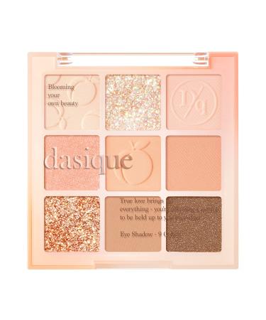 Dasique Shadow Palette 14 Peach Squeeze l Cruelty-Free l Cruelty-Free l 9 Blendable Shades in Smooth Matte and Shimmer Finishes with Gorgeous Pearls