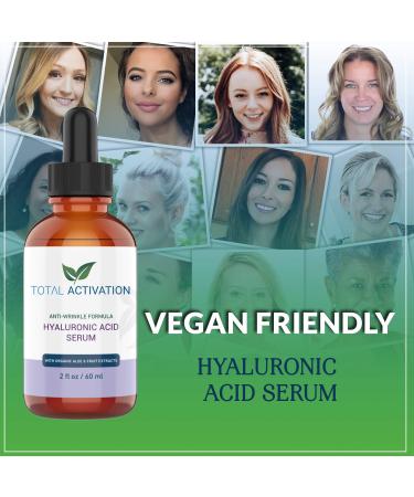 Organic Hyaluronic Acid Serum with Aloe & Chamomile - Anti-Aging Facial Moisturizer for All Skin Types (2 oz) - Buy Online on GoSupps.com