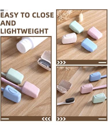 Travel Toothbrush Covers Set - 8pcs Portable Plastic Caps for Travel Bathroom School & Camping - Ideal Toothbrush Protection - Buy Online on GoSupps.com
