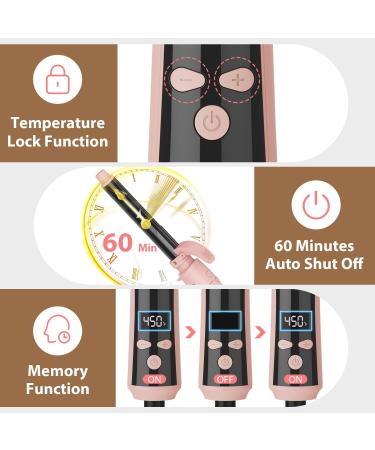 MiroPure Automatic Curling Iron - 1 Inch Ionic Hair Curler for Perfect Waves & Curls | Self Rotating Wand with Longer Barrel & Unique Anti-Hit Button | International Shipping Available - Buy Online on GoSupps.com
