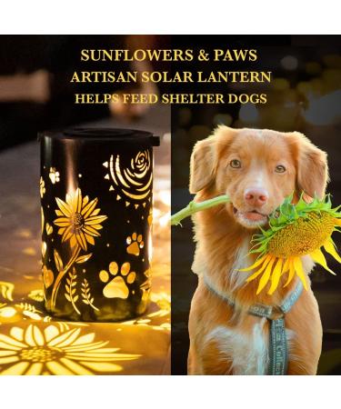 iHeartDogs Pet Memorial Solar Lantern: Pet Loss Gift for Shelter Pets - Sunflowers & Paws - Buy Online on GoSupps.com