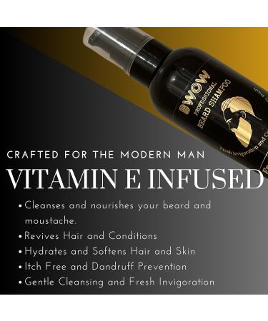 BWOW Professional Beard Shampoo for Men Vegan Natural Cleansing Invigorate to Condition and Revive Hair - Peppermint Lemon & Cinnamon. Fresh Infusion 100ml Revive 100 ml (Pack of 1) - Buy Online on GoSupps.com