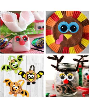 420 Pcs Self Adhesive Googly Wiggle Eyes - Multi Sizes & Colors for DIY Scrapbooking & Decoration - Buy Online on GoSupps.com