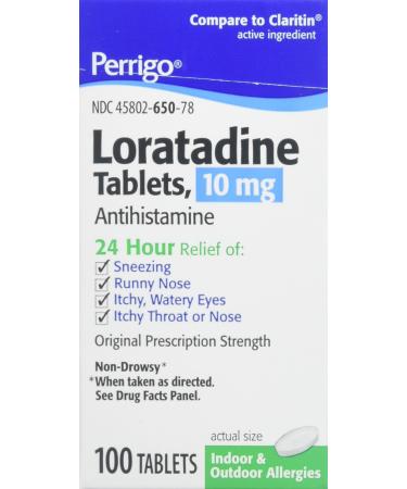 Allergy Relief 24 Hour Allergy Relief Loratadine 10mg Tab 100 Tab 100 Count (Pack of 1)